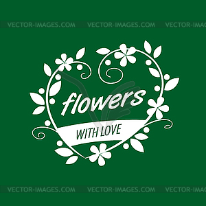 Flower logo - vector image