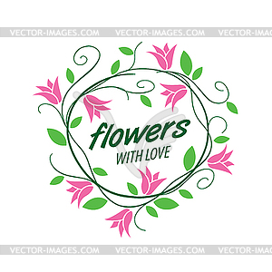 Flower logo - vector image