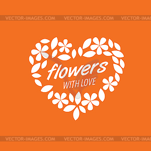 Flower logo - vector clipart