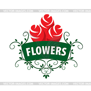 Flower logo - vector clipart