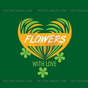 Flower logo - vector clip art