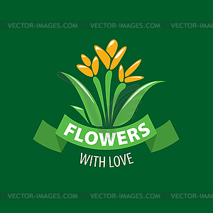 Flower logo - vector clipart