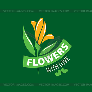 Flower logo - stock vector clipart