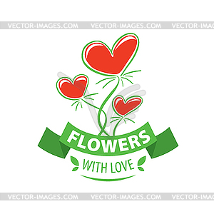 Flower logo - vector clipart