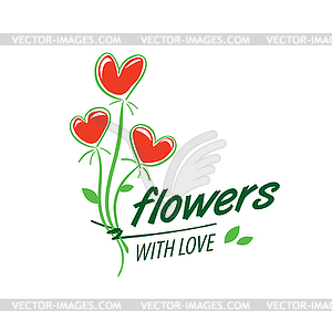 Flower logo - stock vector clipart
