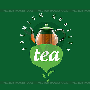 Logo tea - color vector clipart