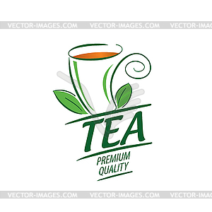 Logo tea - vector image