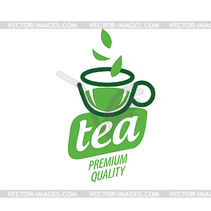 Logo tea - vector image