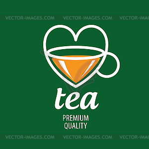 Logo tea - vector image