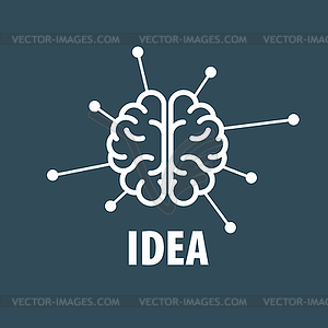 Логотип мозга - иллюстрация в векторном формате
