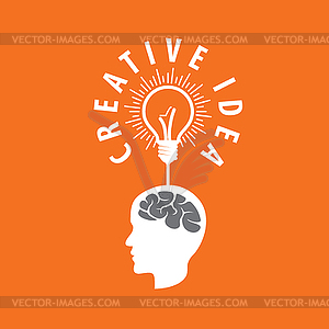 Brain logo - vector clip art