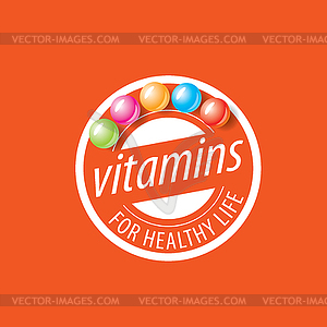 Logo vitamins - vector image