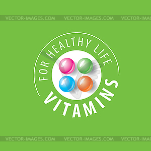 Logo vitamins - vector clip art