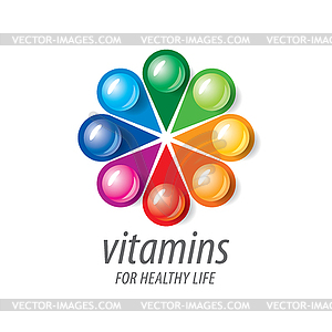 Logo vitamins - vector image