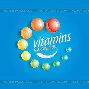 Logo vitamins - vector image