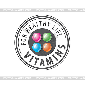 Logo vitamins - vector clip art