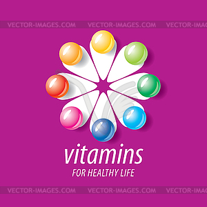 Logo vitamins - vector clip art