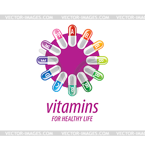 Logo vitamins - vector clip art