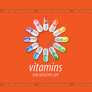 Logo vitamins - vector image