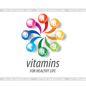 Logo vitamins - vector clipart