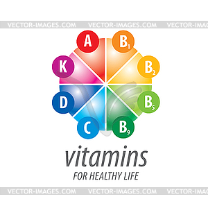 Logo vitamins - vector image