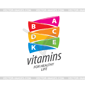 Logo vitamins - vector clipart