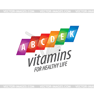 Логотип витамины - векторный клипарт Royalty-Free