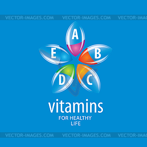 Logo vitamins - vector clip art