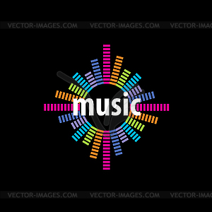 Logo music - vector EPS clipart