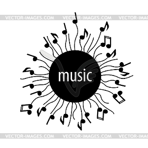 Logo music - vector clip art