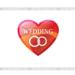 Logo wedding - vector image