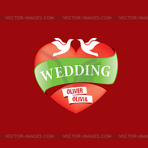 Логотип свадьбы - клипарт Royalty-Free
