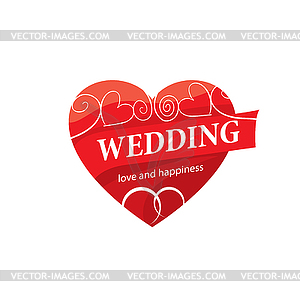 Logo wedding - vector image