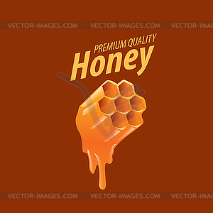 Honey logo - color vector clipart