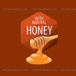 Мед логотип - изображение в векторе / векторный клипарт