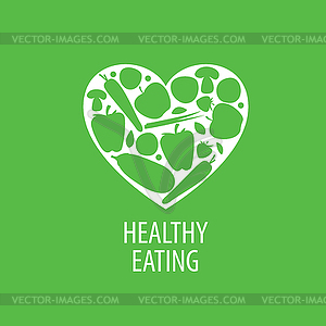 Logo healthy eating - vector image