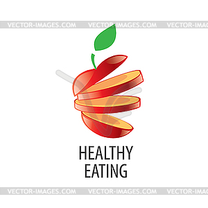 Logo healthy eating - vector clipart