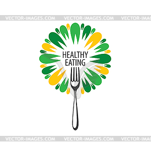 Logo healthy eating - royalty-free vector image