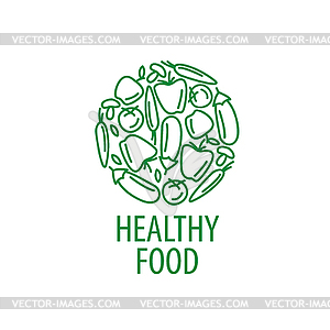 Logo healthy eating - vector image