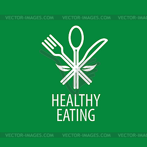 Logo healthy eating - vector image