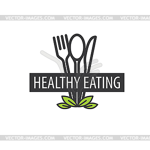 Logo healthy eating - vector clipart