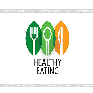 Logo healthy eating - royalty-free vector image