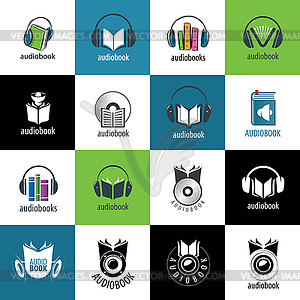 Audiobook. logo template - vector clipart