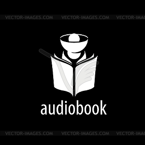 Аудиокнига. шаблон логотипа - клипарт в векторе / векторное изображение