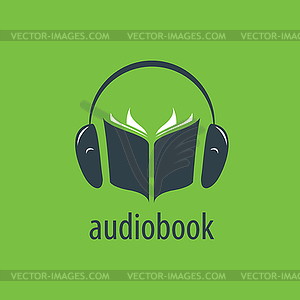 Audiobook. logo template - vector clip art
