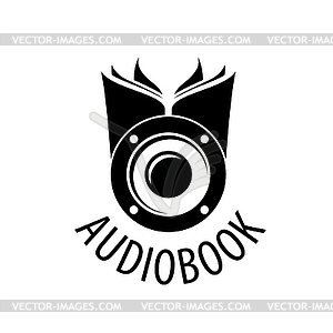 Audiobook. logo template - vector clipart