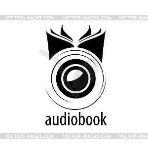 Audiobook. logo template - vector clipart