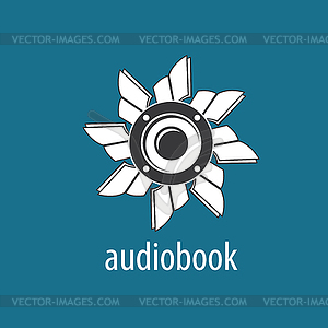 Audiobook. logo template - vector clip art