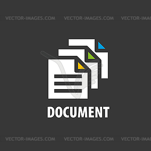 Logo document - vector clipart