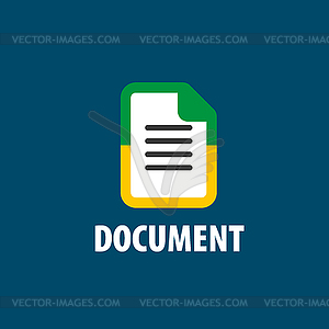 Logo document - vector image